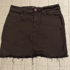 Black Denim Skirt